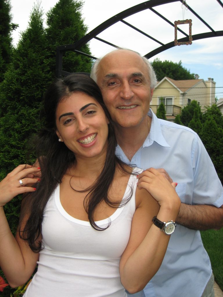 Rebecca Alvandi with her father Ken Alvandi.