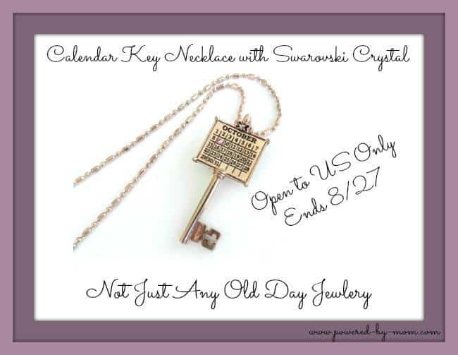 Calendar Key Necklace Swarovski Crystal