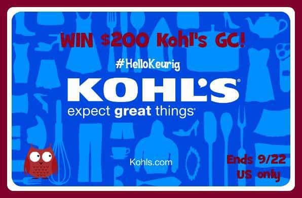 $200 Kohl’s Gift Card Giveaway