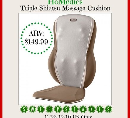 HoMedics Triple Shiatsu Massage Cushion for Your Busy Holidays Ahead