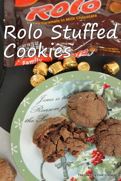 rolo stuffed cookies