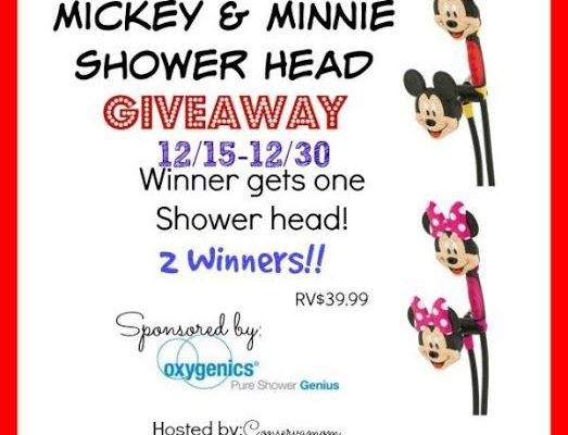 Your Kids Will Love To Shower with The Oxygenics Mickey or Minnie Shower Head