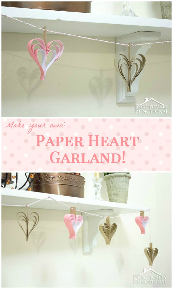 diy paper heart garland