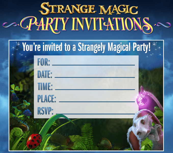 Strage Magic Party Invitations