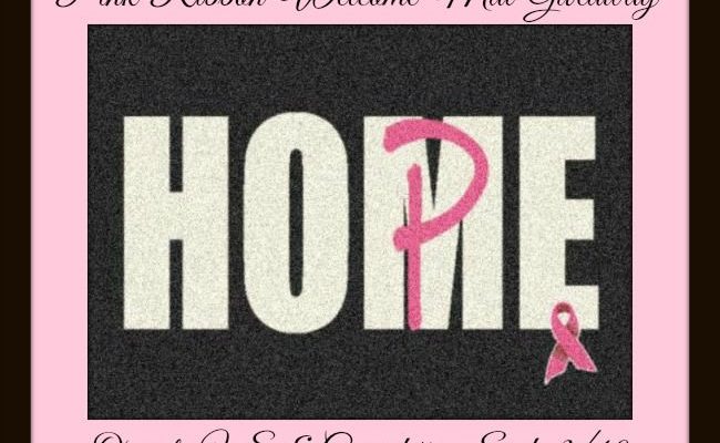 Carpet One Pink Ribbon Welcome Mat Giveaway
