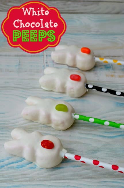 White Chocolate Peeps Pops