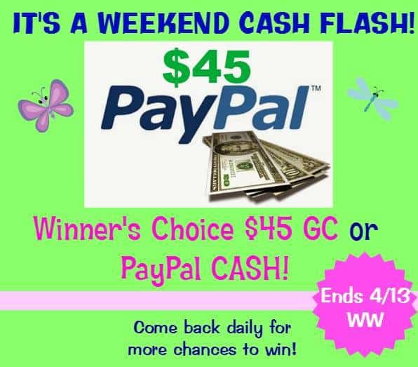 weekend cash flash giveaway