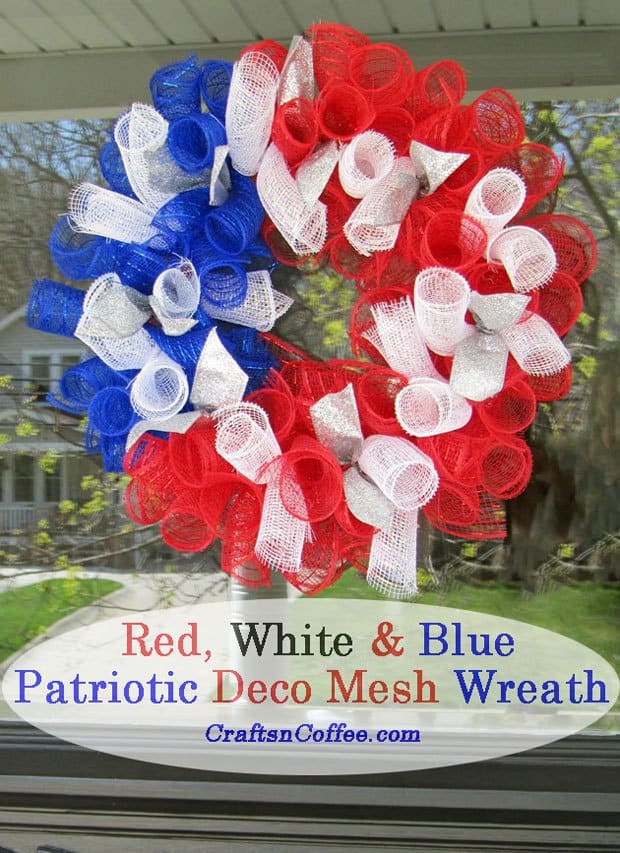 mesh 4th of july wreath