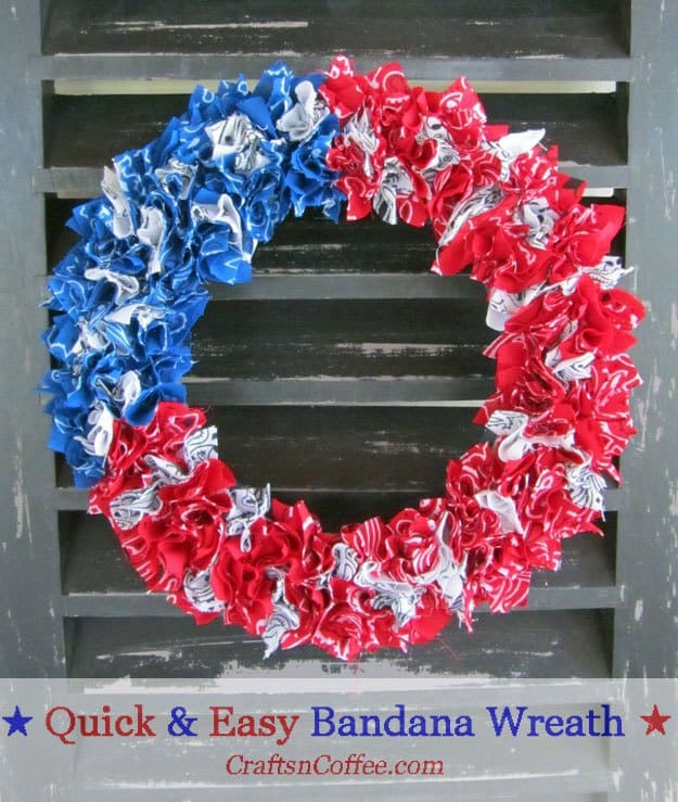 Patriotic Bandanna Wreath