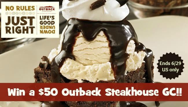 Outback Steakhouse gift card giveaway