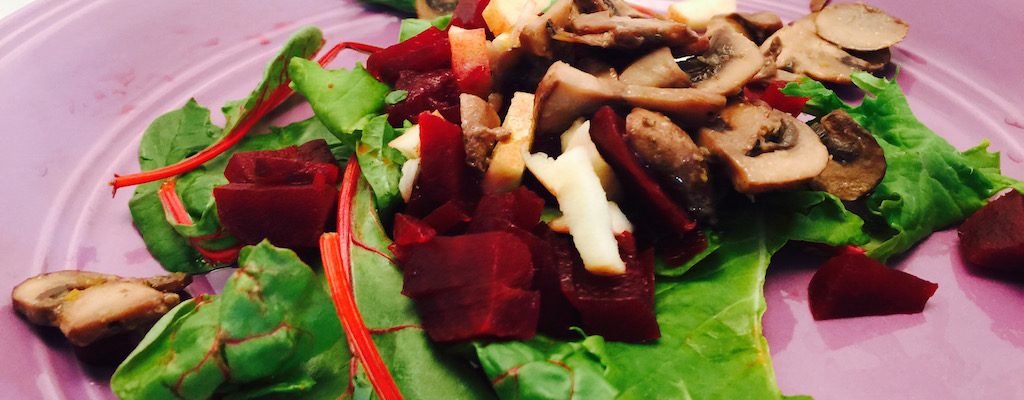 Refreshing Beets And Greens Salad with Your Favorite Proteins