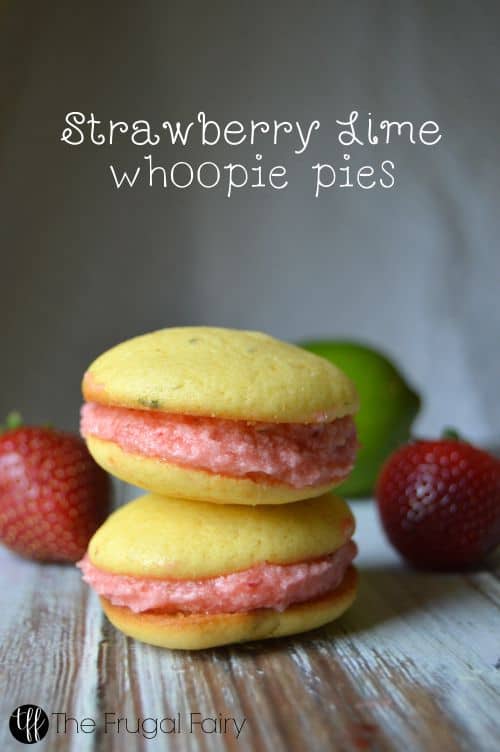 strawberry lime whoopie pies