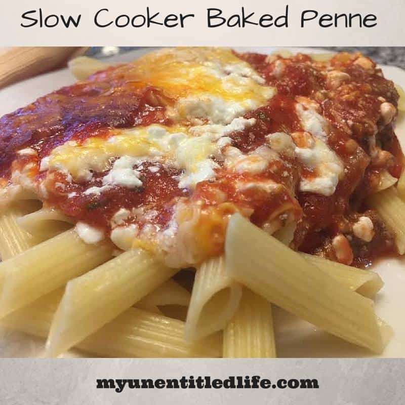 Slow-Cooker-Baked-Penne pasta
