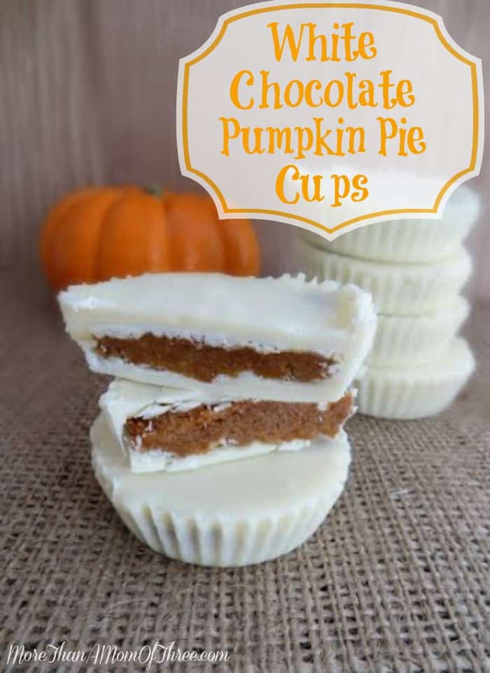pumpkin pie white chocolate cups