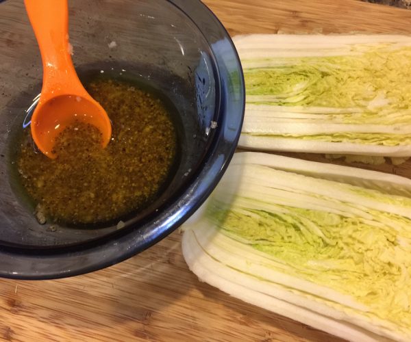 Sweet And sour Roasted Napa Cabbage Wedges