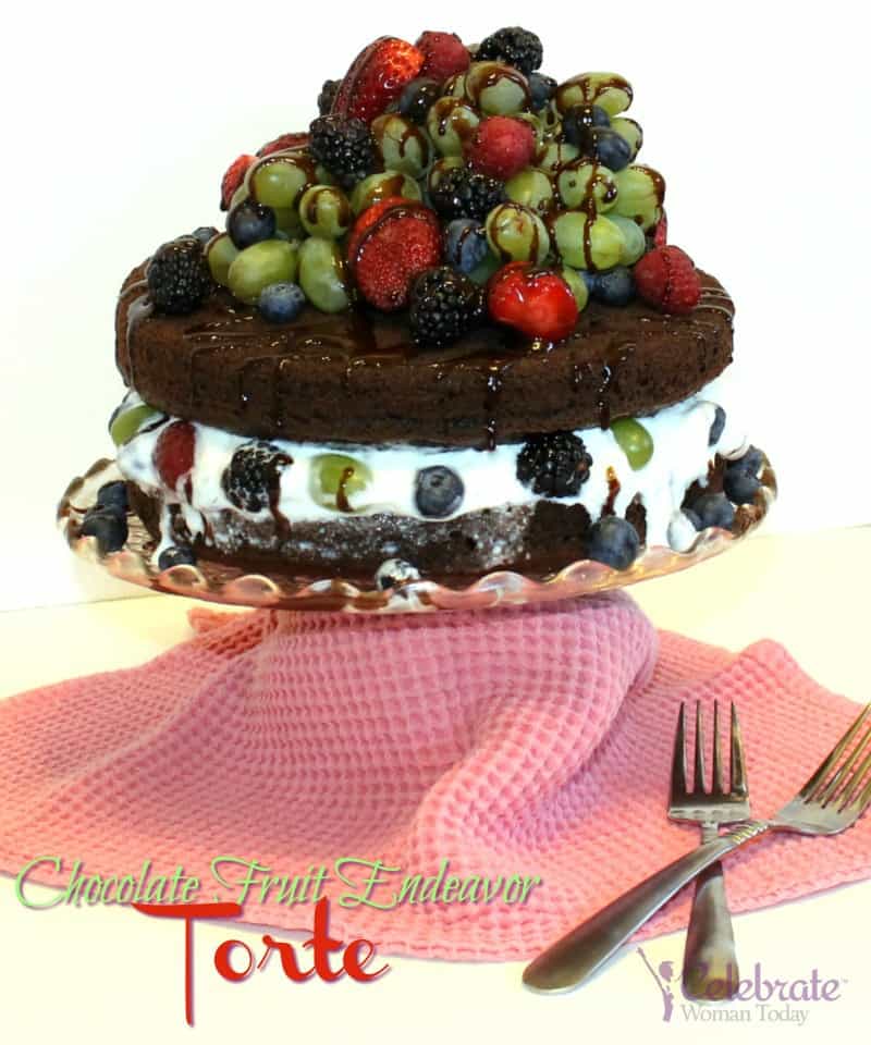 LAYERED dark chocolate torte cake recipe, Chocolate Fruit Endeavor Torte
