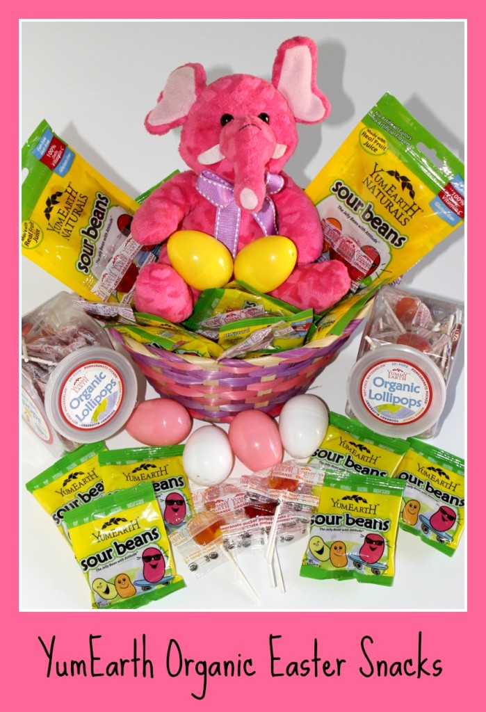 Easter baskets with YumEarth Organic Easter Snacks