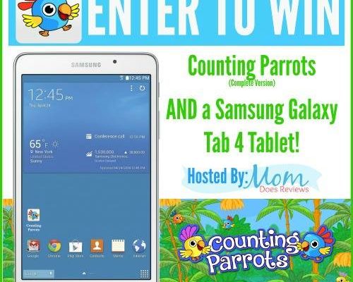 Samsung Galaxy Tab 4 Tablet Giveaway + Counting Parrots App
