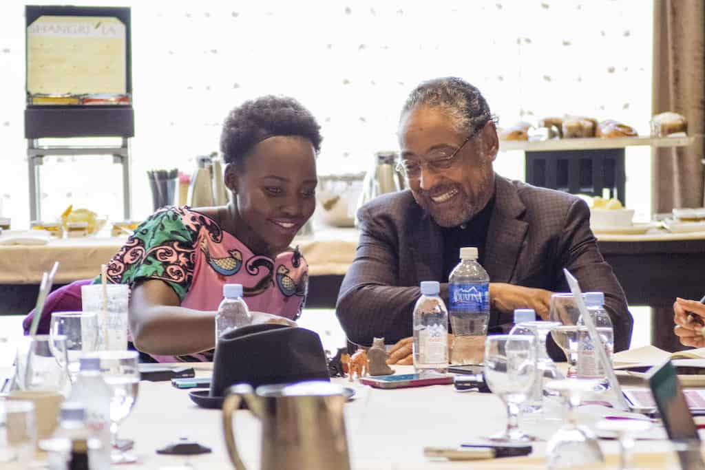 lupita nyongo and giancarlo esposito jungle book interview