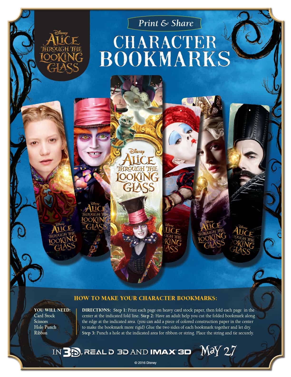 AliceThroughTheLookingGlass-bookmarks