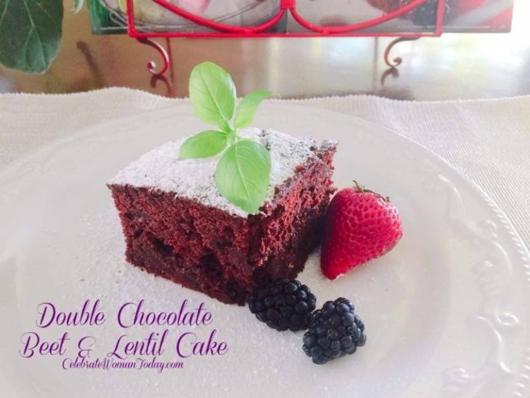 Double Chocolate beet and lentil cake