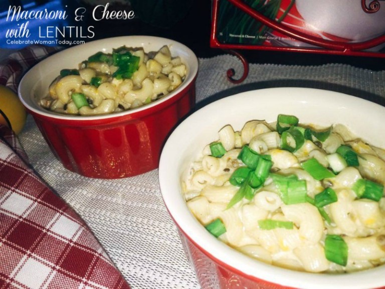 Macaroni and cheese with lentils