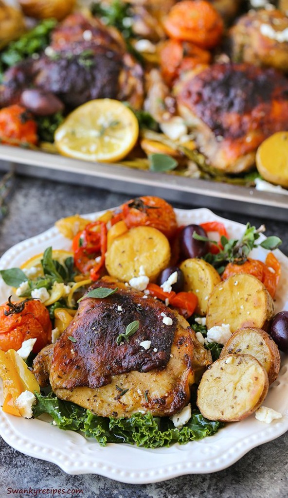 One Pan Greek Chicken Dinner Recipe