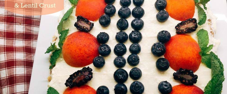 Fruit Pizza-Like Dessert with Grilled Almond & Lentil Crust – Raw Foodie Dessert