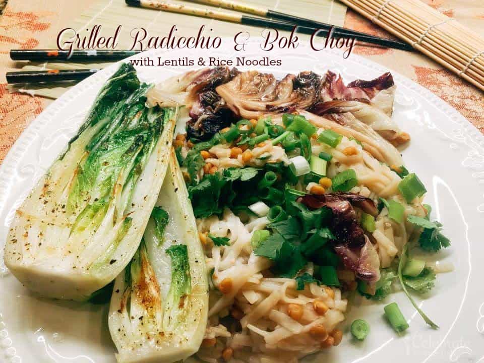 radicchio, bok choy, salad recipe, lentils