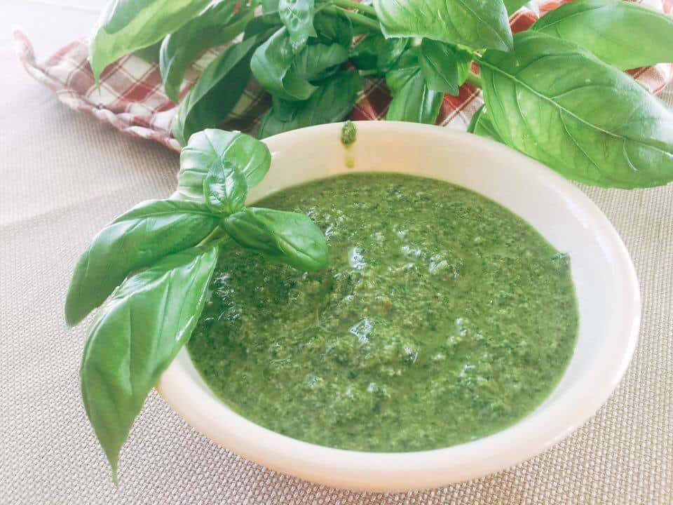 Make Yourself A Basil And Spinach Pesto To Pour On Sandwiches, Salads, And Anything Else!