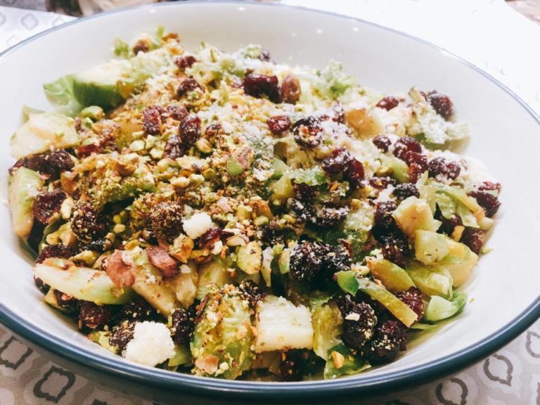 Brussels Sprouts with Pistachios Cranberries