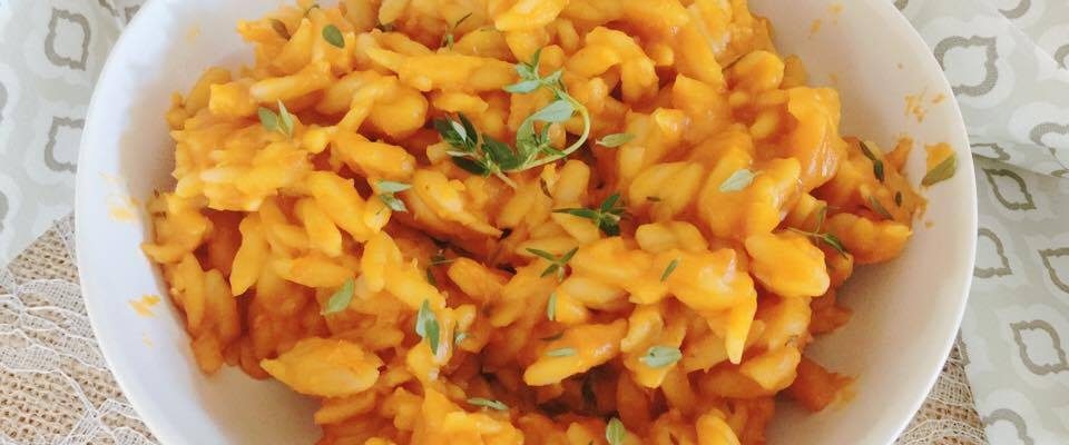 Pumpkin Orzo Pasta With Fresh Thyme Recipe