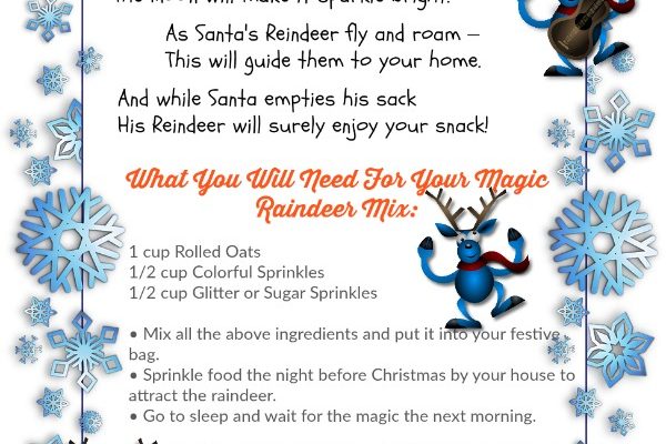 Download PRINTABLE – Magic Reindeer Food And A Poem
