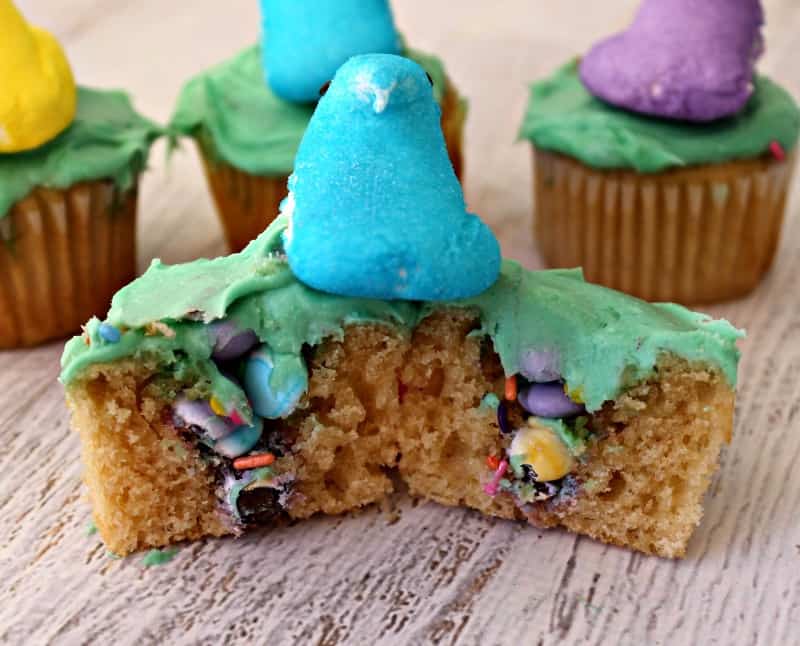 Easter Peeps Surprise Cupcakes