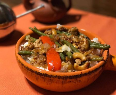 Asian Turkey And Green Beans Saute With Cashews