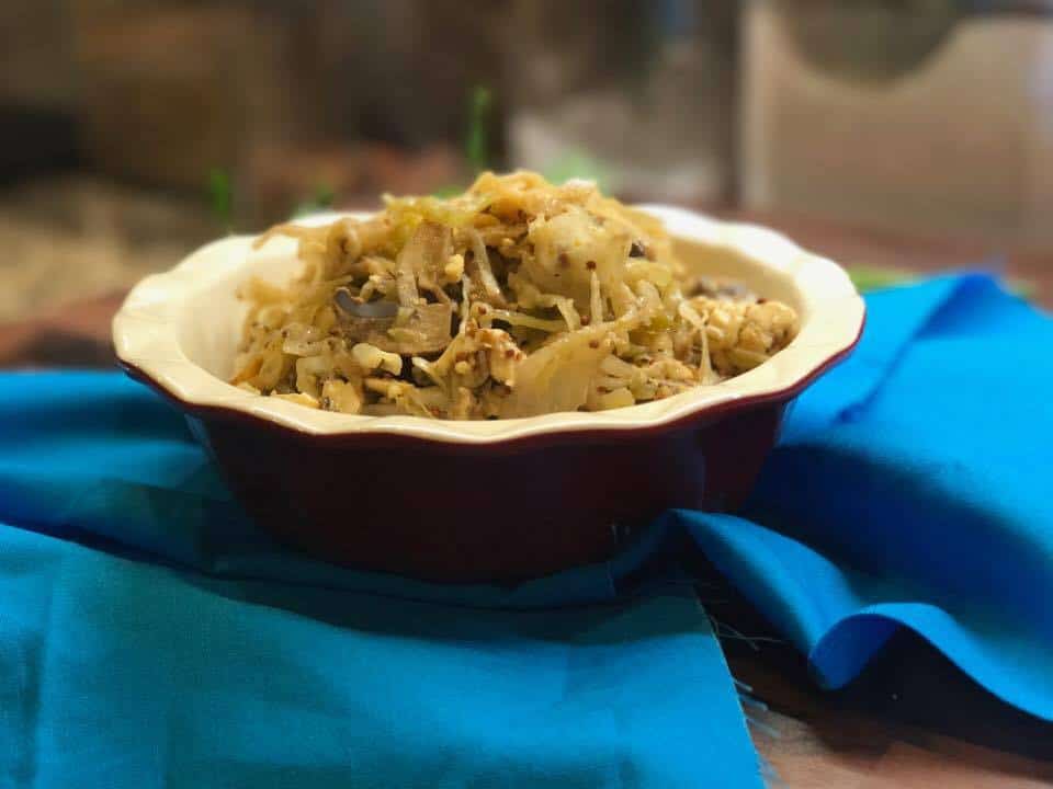Tempeh and Cabbage with Coconut Curry Sauce Recipe