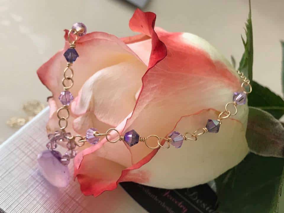 Lavender Chalcedony Crystal Necklace, Lexi Butler Designs