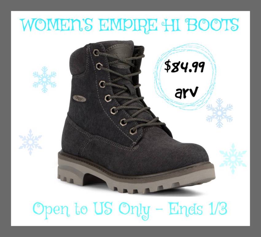 LUGZ EMPIRE BOOTS are so comfortable. And those Empire boots with high ankle are perfect for Winter! #LUGZ #boots #women #celebratewoman #giveaway