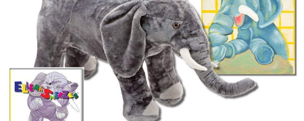 Win Baxter’s Corner Book, Wall Art And Elephant Plush Toy