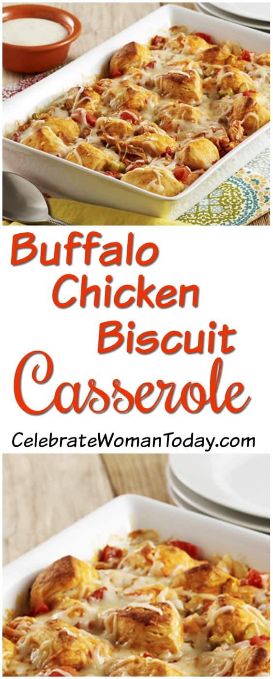 Craving chicken? Or maybe you are getting ready for a tailgate party! Then this Buffalo Chicken Biscuit Casserole Recipe is for you. Easy and fast to cook