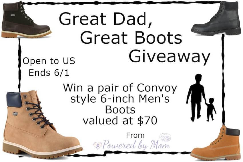 LUGZ mens boots giveaway