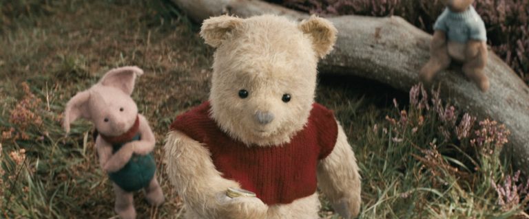 Piglet, Pooh and Roo in Disney's live-action adventure CHRISTOPHER ROBIN.
