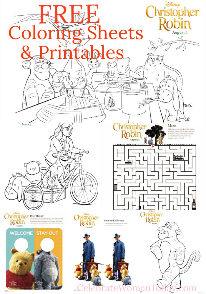 FREE Disney Christopher Robin Coloring Pages and Printables