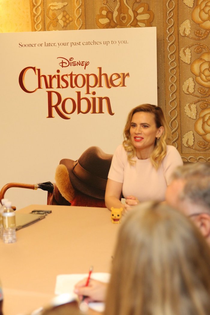 Interview With Hayley Atwell about her role as Christopher Robin's wife Evelyn