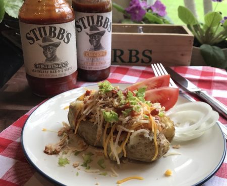 Slow Cooker Shredded Chicken BBQ Baked Potato Recipe