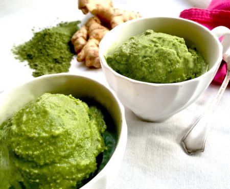 Matcha Ginger Ice Cream Dessert Offers Antioxidant Protection