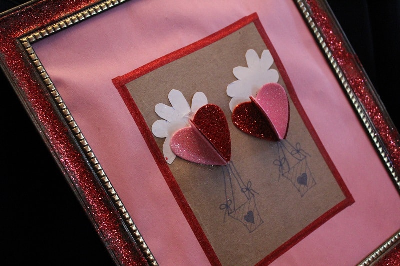 Valentines Day heart hot air balloon easy card craft tutorial