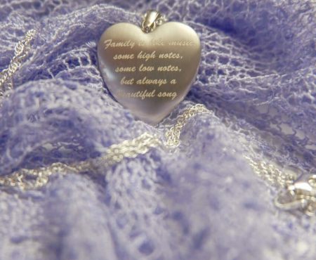 Pictures On Gold Sterling Silver Heirloom Locket Gift