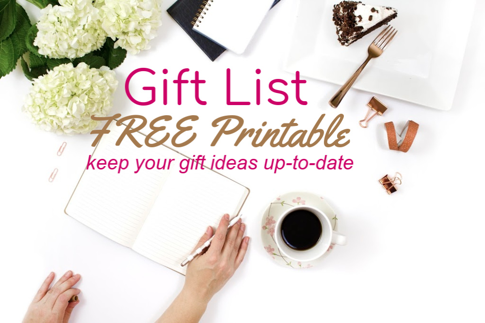 FREE Printable for A Gift List of Gift Ideas for Every Occasion ...