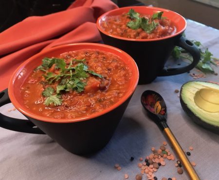 Easy Instant Pot Lentil Vegetable Stew for Menopause Diet